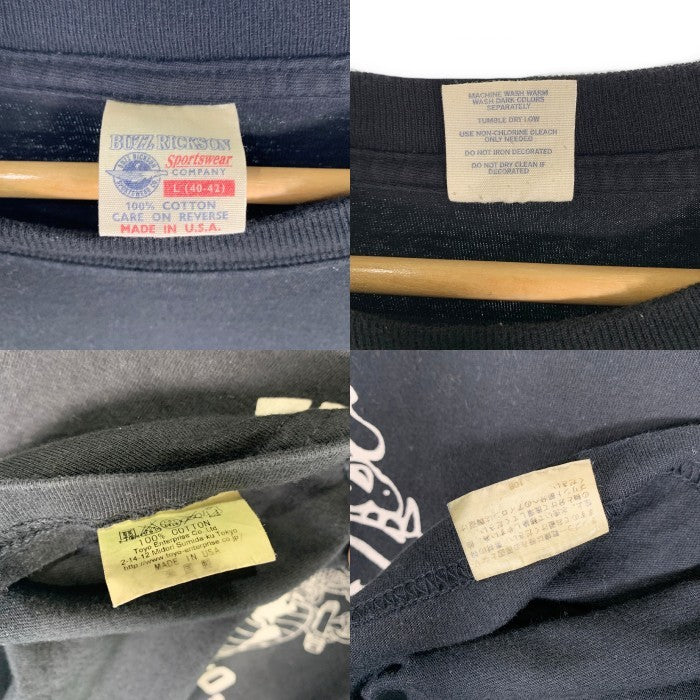 BUZZ RICKSONS バズリクソンズ A36 USMC プリントTシャツ ブラック Size L 福生店