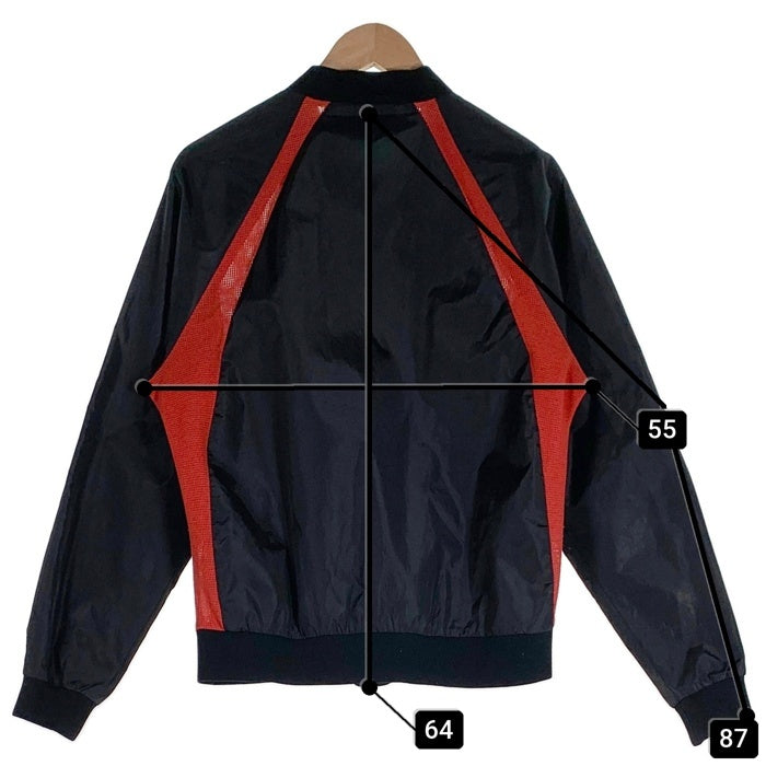 80s NIKE ナイキ AIR JORDAN エアジョーダン ナイロン ジップアップ ジャケット ブラック レッド Size M 福生店