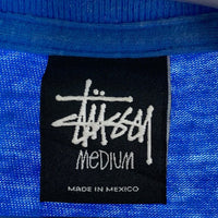 STUSSY ステューシー ワールドツアー Tシャツ ブルー sizeM 瑞穂店