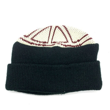 6crayon シックスクレヨン ピースマーク アクリルニットビーニー ニットキャップ ブラック 福生店