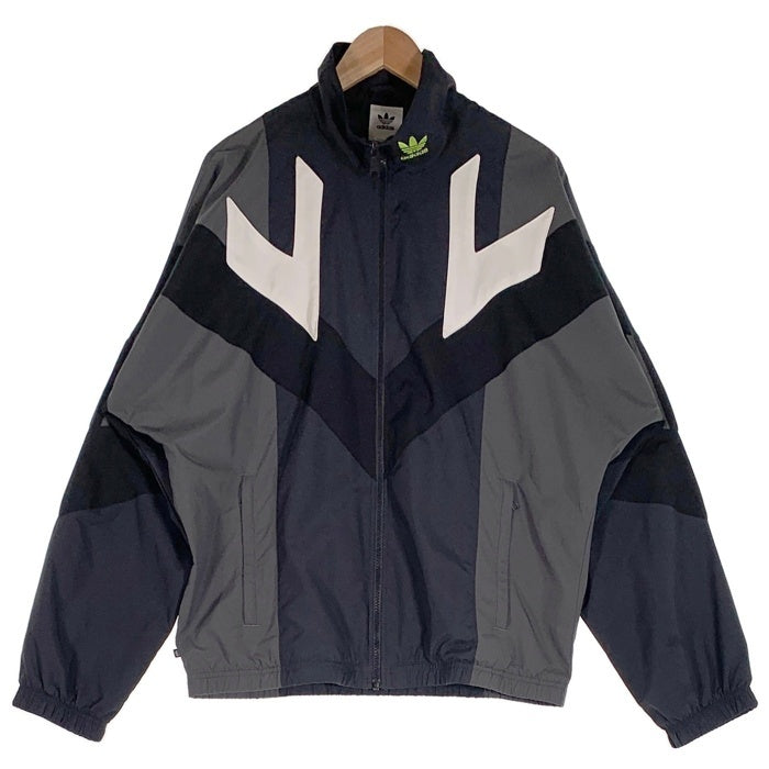 adidas アディダス トラックスーツ ジャケット パンツ セット ブラック グレー IC6004 IC6006 Size XL 福生店