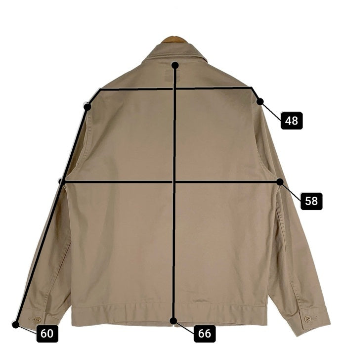 STANDARD CALIFORNIA スタンダードカリフォルニア 22SS SD Oval Logo Patch Work Jacket オーバルロゴパッチ ワークジャケット ベージュ チノツイル Size L 福生店