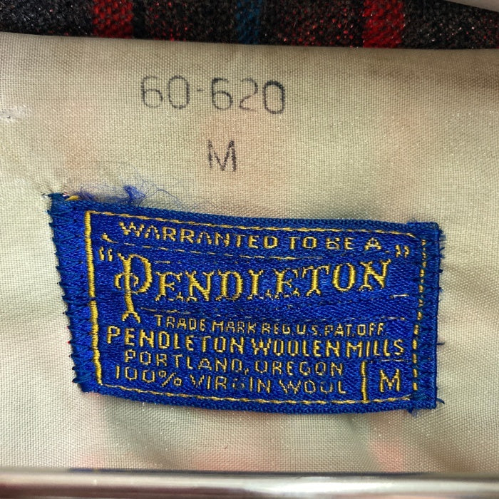 PENDLETON ペンドルトン 60-620 ウール テーラードジャケット 50's ブラックxレッド チェック sizeM 瑞穂店