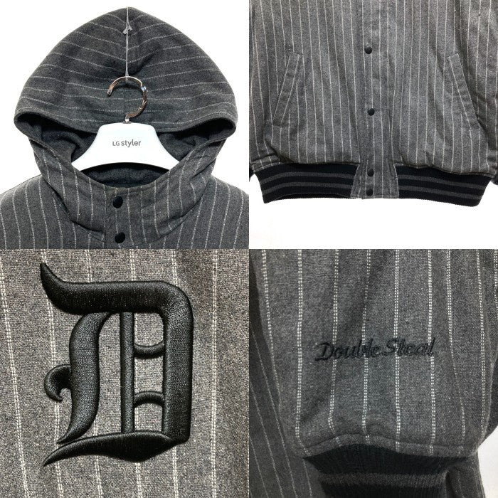 DOUBLE STEAL ダブルスティール 中綿ジャケット ピンストライプ グレー sizeXL 瑞穂店