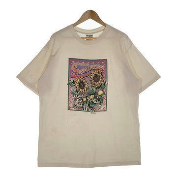 90's PJ McCRACKEN SUNFLOWERS プリントTシャツ ホワイト Size XL 福生店