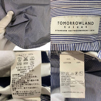 TOMORROWLAND tricot トゥモローランド ニット切替 コットンシャツ 長袖 ストライプ マルチ Size L 福生店