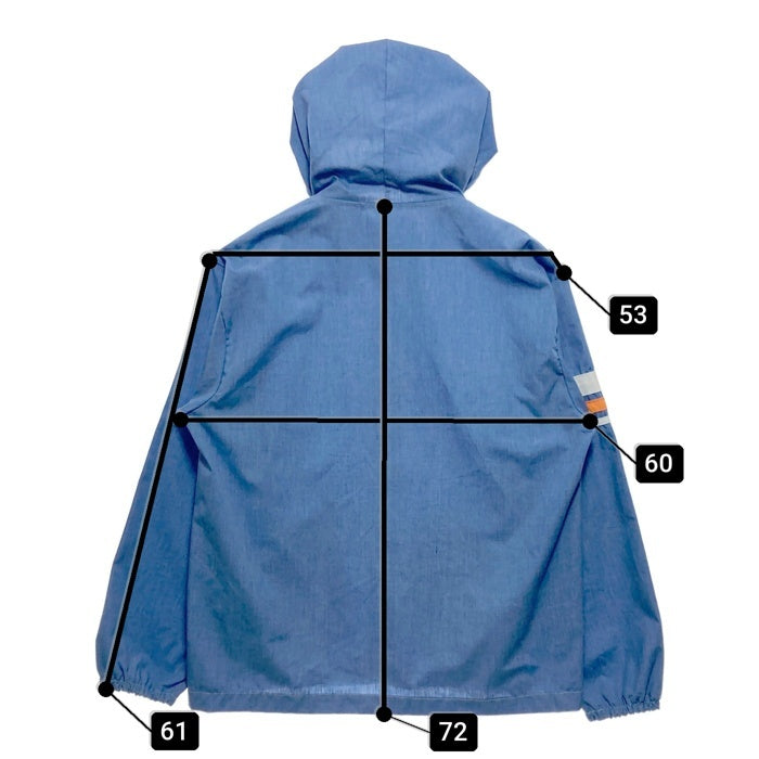 70's Sears シアーズ KINGS ROAD ジップアップパーカー袖ライン ポリコットン ライトブルー Size L 瑞穂店