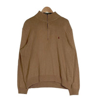 Polo by Ralph Lauren ポロラルフローレン ハーフジップ コットン プルオーバーニットセーター ベージュ Size XXL 福生店