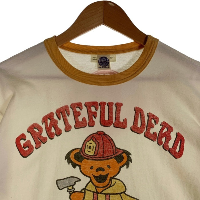 TOY'S McCOY トイズマッコイ GRATEFUL DEAD TEE FIRE DEPT. BEAR グレイトフルデッド リンガーTシャツ オフホワイト Size L 福生店