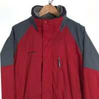 Columbia コロンビア VERTEX ナイロンジャケット フリースライナー レッド グレー F4MO2288 Size L 福生店