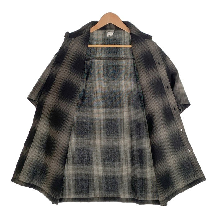 CALTOP キャルトップ オンブレチェック 半袖シャツ ブラック アクリル Size M 福生店