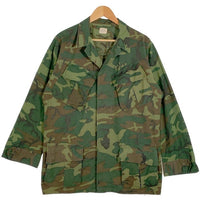 60’s U.S.ARMY 米軍 ジャングルファティーグ ミリタリージャケット カモフラージュ リップストップ 69年会計 8415-945-7656 Size M-R 福生店