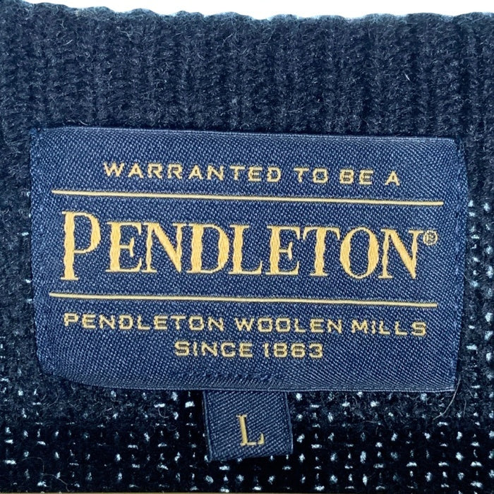 PENDLETON ペンドルトン ネイティブ柄 ウール セーター ブラック ボックス 8575-4574 Size L 福生店