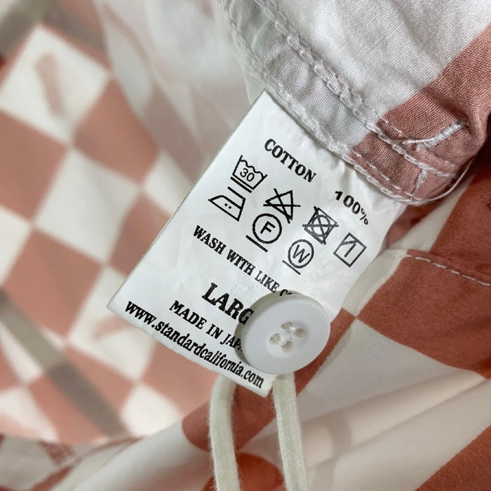 STANDARD CALIFORNIA スタンダードカリフォルニア SD Checker Surf Shorts チェッカフラッグ サーフショーツ オレンジ Size L 福生店