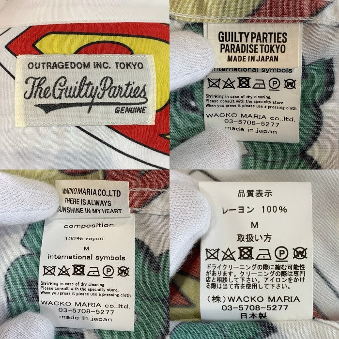 WACKO MARIA ワコマリア MASTERPIECE SOUND マスターピースサウンド オープンカラーレーヨンシャツ ホワイト Size M 福生店
