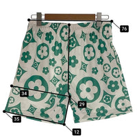 BRAVEST STUDIOS ブレイベストスタジオ フラワープリント メッシュ ショートパンツ ホワイト グリーン Size L 福生店