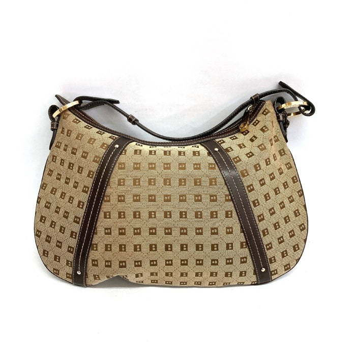 BALLY バリー モノグラム Bロゴ レザー キャンバス ショルダーバッグ 肩掛け ベージュ 瑞穂店