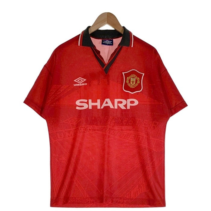 90's UMBRO アンブロ MANCHESTER UNITED マンチェスターユナイテッド ゲームシャツ ユニフォーム SHARP レッド Size M 福生店