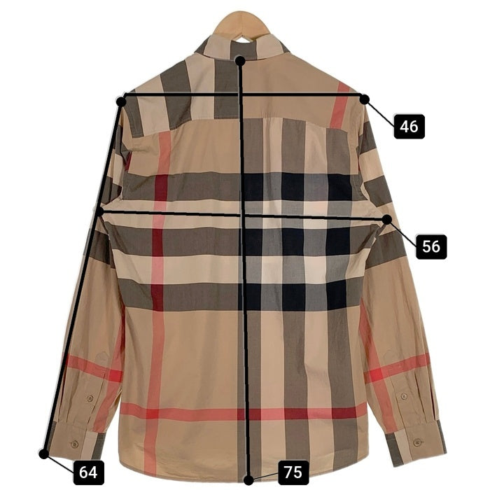 BURBERRY バーバリー 長袖 チェックシャツ ベージュ 8010213 Size M 福生店