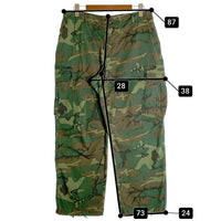 60’s U.S.ARMY 米軍 ジャングルファティーグ ミリタリーカーゴパンツ リーフカモ RAPIDファスナー 68年会計 Size ｗ84cm 福生店