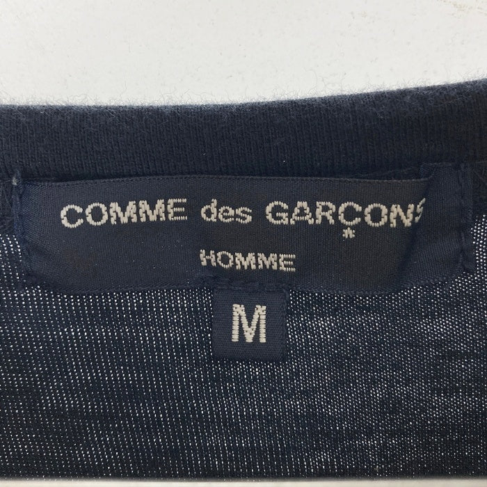 COMME des GARCONS HOMME コムデギャルソンオム HE-T113 AD2009 小紋柄 パッチワーク Tシャツ ネイビー sizeM 瑞穂店