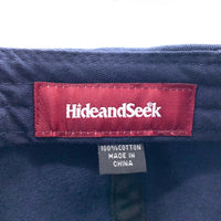 HideandSeek ハイドアンドシーク 刺繡 6パネルキャップ ネイビー 福生店