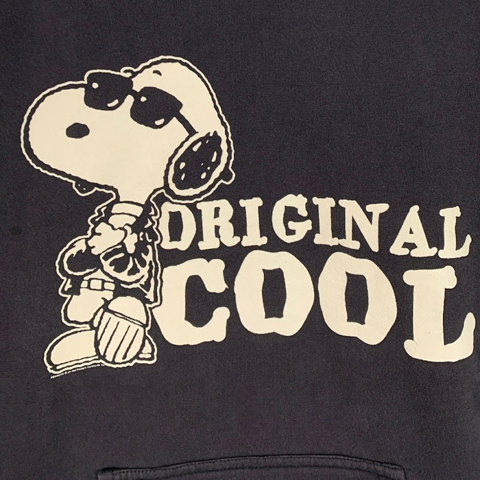 90's JOE COOL スヌーピープリント プルオーバースウェットパーカー ブラック Size 2XL 福生店