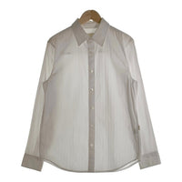 AIME LEON DORE エメレオンドレ Jacquard Stripe Shirt ジャガード ストライプ シャツ 長袖 ホワイト Size S 福生店