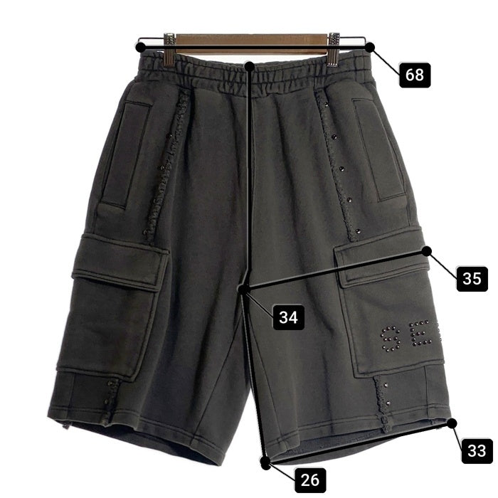 WIND AND SEA ウィンダンシー Sulfer Acid Studs Sweat Short サルファーアシッドスタッズ スウェットショーツ ショートパンツ チャコール WDS-O-STD-24-Q4-CS-03 Size M 福生店