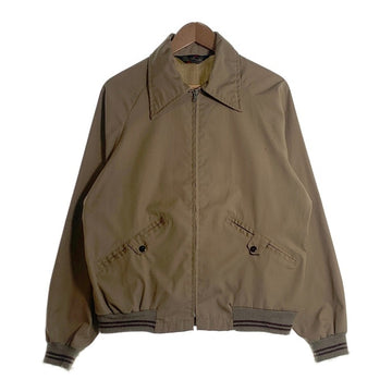 70's Sears シアーズ ジップアップジャケット ベージュ リブ ラグランスリーブ TALONジップ Size L 福生店