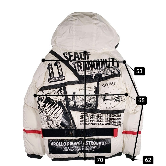 AVIREX アヴィレックス APOLO DOWN JACKET アポロダウンジャケット ホワイト 6102189 Size XL 福生店