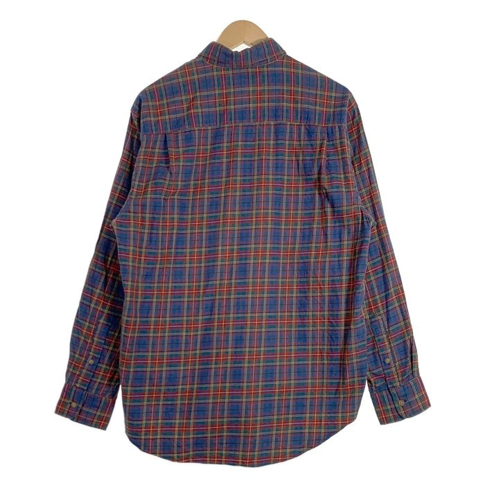 80-90's Calvin Klein カルバンクライン コットン チェックシャツ ブルー レッド 香港製 オールド Size M 福生店