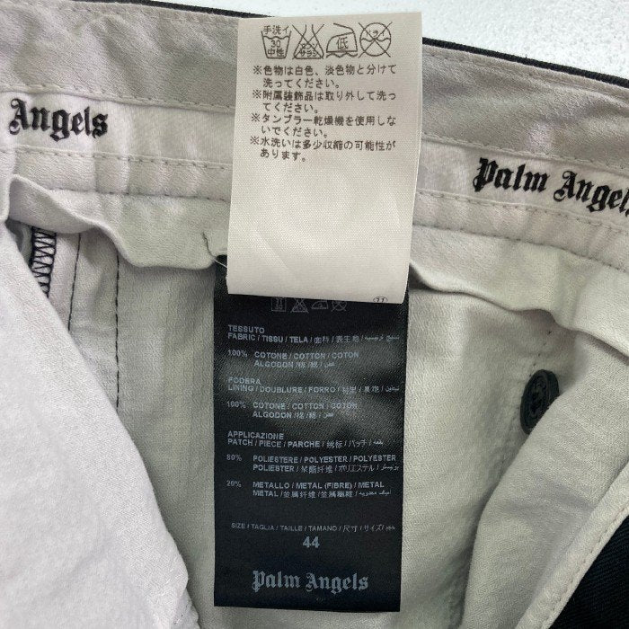 PALM ANGELS パームエンジェルス PMCA003F6010032 16AW WASHED CLASSIC TROUSERS サイドライン パンツ ブラック size44 瑞穂店