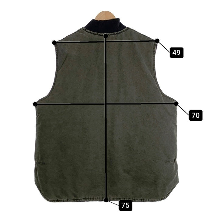 00‘ｓ Carhartt カーハート Duck Work Vest ダック ワーク ベスト モスグリーン Size XXL相当 福生店