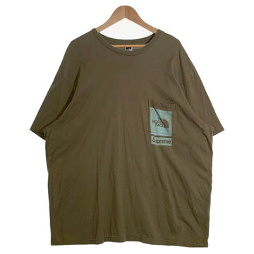 SUPREME シュプリーム 23SS THE NORTH FACE ノースフェイス Printed Pocket Tee プリントポケットTシャツ カーキ NT02309I Size XXL 福生店