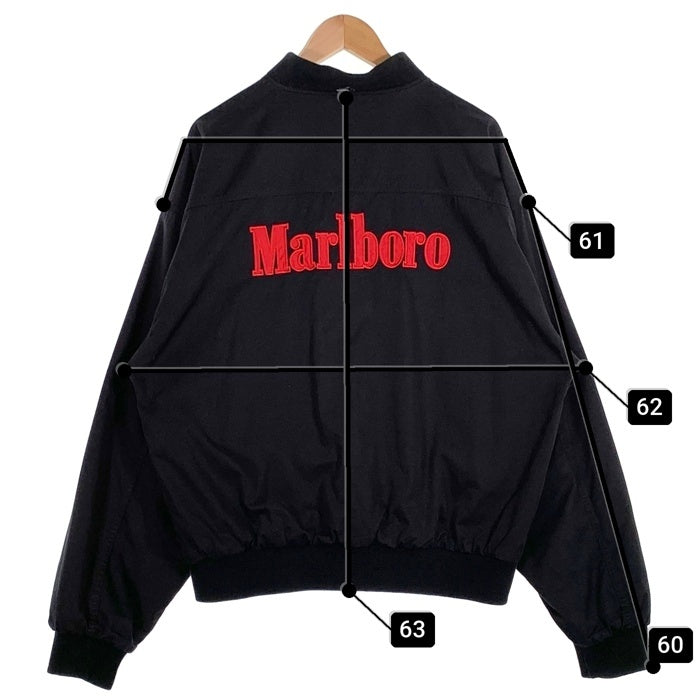 90's Marlboro Reversible Jacket マルボロ リバーシブルジャケット ブラック レッド ロゴワッペン Size XL 福生店