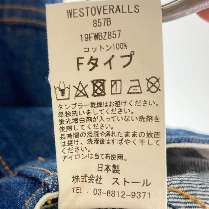 WESTOVERALLS ウエストオーバーオールズ 19FWBZ857 857B TRACKER JACKET Aタイプ デニムジャケット インディゴ size- 瑞穂店