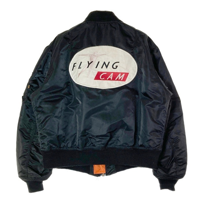 ALPHA INDUSTRIES アルファインダストリーズ MA-1 USA製 90's ワッペンカスタム ブラック sizeXL 瑞穂店