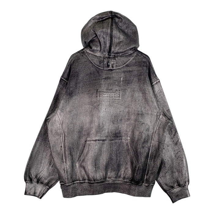 SUPREME シュプリーム 24SS MM6 Maison Margiela メゾンマルジェラ Foil Box Logo Hooded Sweatshirt フォイルボックスロゴ プルオーバースウェットパーカー ブラック Size XXL 福生店