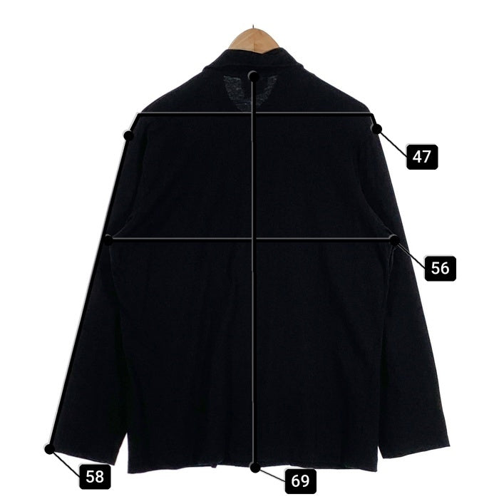 agnes b. homme アニエスベーオム レザール刺繡 コットンシャツ ブラック 長袖 日本製 オールド Size 2 福生店