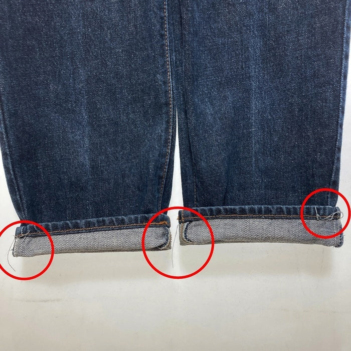 KENZO JEANS ケンゾー ジーンズ 北斎タグ ボタンフライ テーパード デニムパンツ インディゴ size79cm-2 瑞穂店