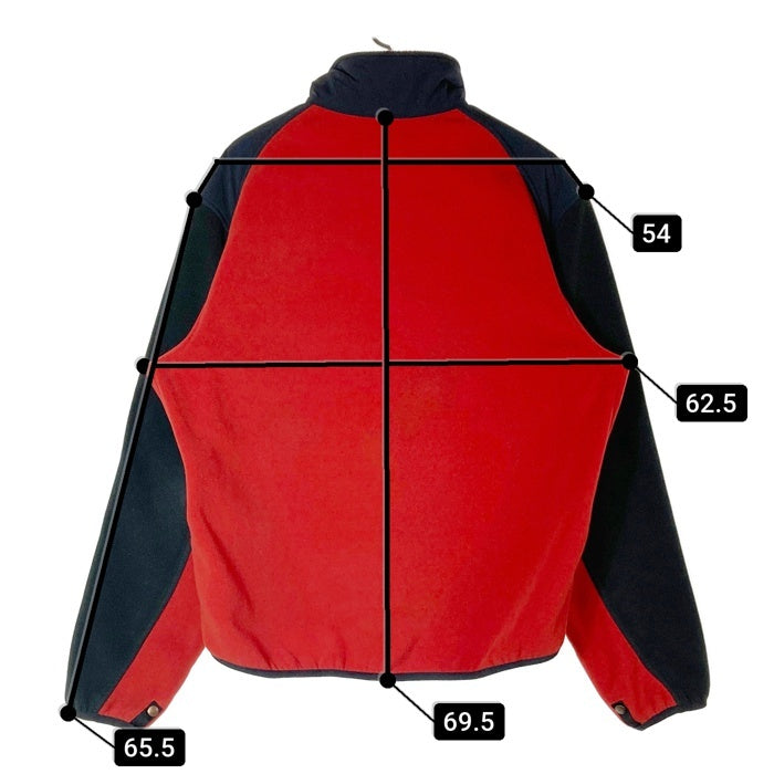 L.L.Bean エルエルビーン USA製 90's OUTDOORS All Conditions 切替フリースジャケット レッド×ブラック sizeM 瑞穂店
