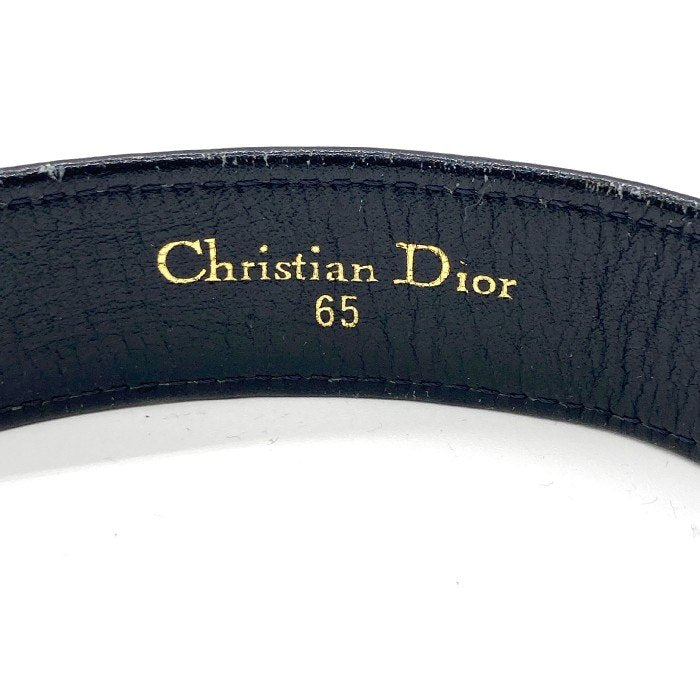 ChristianDior クリスチャンディオール ヴィンテージ トロッター キャンバス×レザー ベルト 表記サイズ65 ネイビー 瑞穂店