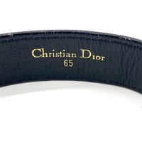 ChristianDior クリスチャンディオール ヴィンテージ トロッター キャンバス×レザー ベルト 表記サイズ65 ネイビー 瑞穂店