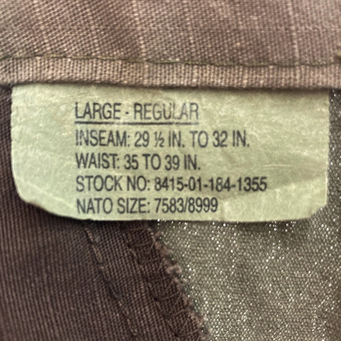 U.S. ARMY USA製 TROUSERS COMBAT カーゴパンツ カーキ sizeL※裾ドローコード変更 瑞穂店