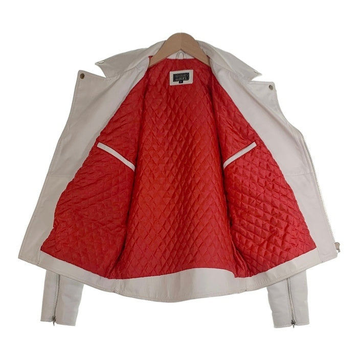 HORN WORKS ホーンワークス 牛革 レザー ダブル ライダース ジャケット ホワイト Size 3L 福生店