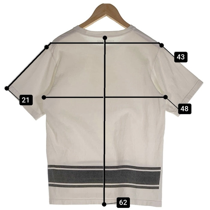 00's GOODENOUGH グッドイナフ 2009 裾ボーダープリント Tシャツ COTTON BASE ホワイト Size M 福生店