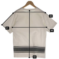00's GOODENOUGH グッドイナフ 2009 裾ボーダープリント Tシャツ COTTON BASE ホワイト Size M 福生店