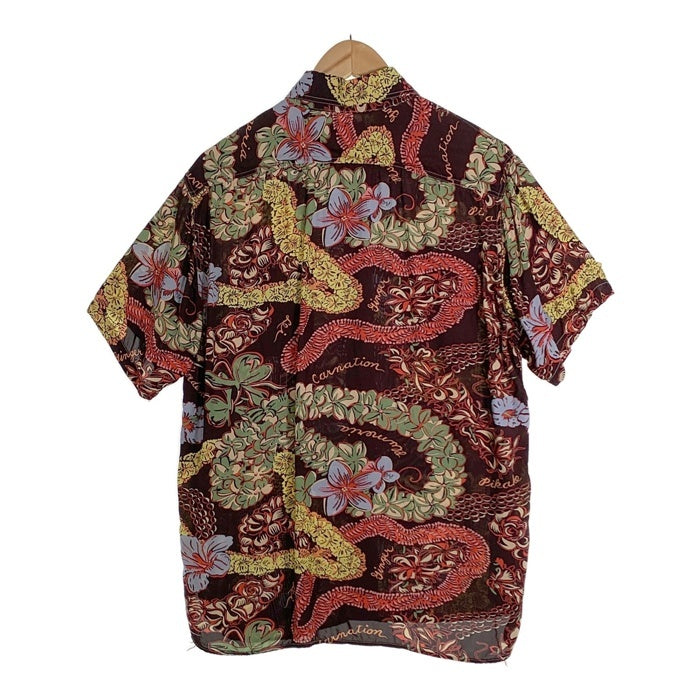 鞆帆布 柿渋染め アロハシャツ ブラウン Size L 福生店