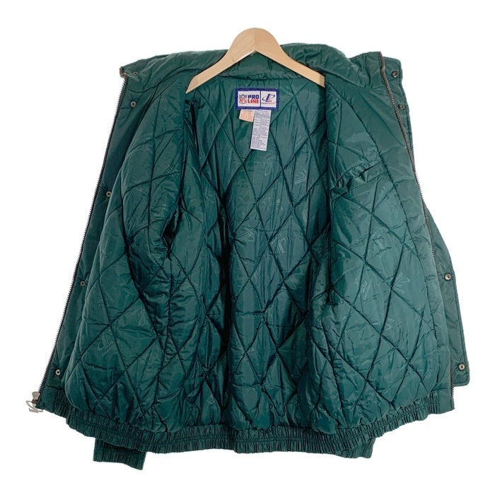 90-00's NFL PRO LINE GREENBAY PACKERS グリーンベイ・パッカーズ ナイロンジャケット 中綿 グリーン LOGO ATHLETIC Size L 福生店